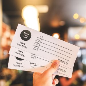Gift vouchers for Two Before Ten and Urban Farm Goods