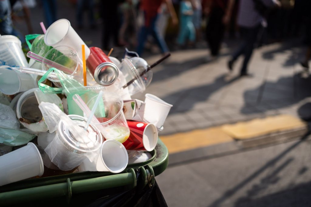 Plastic waste never biodegrades unlike some bioplastics